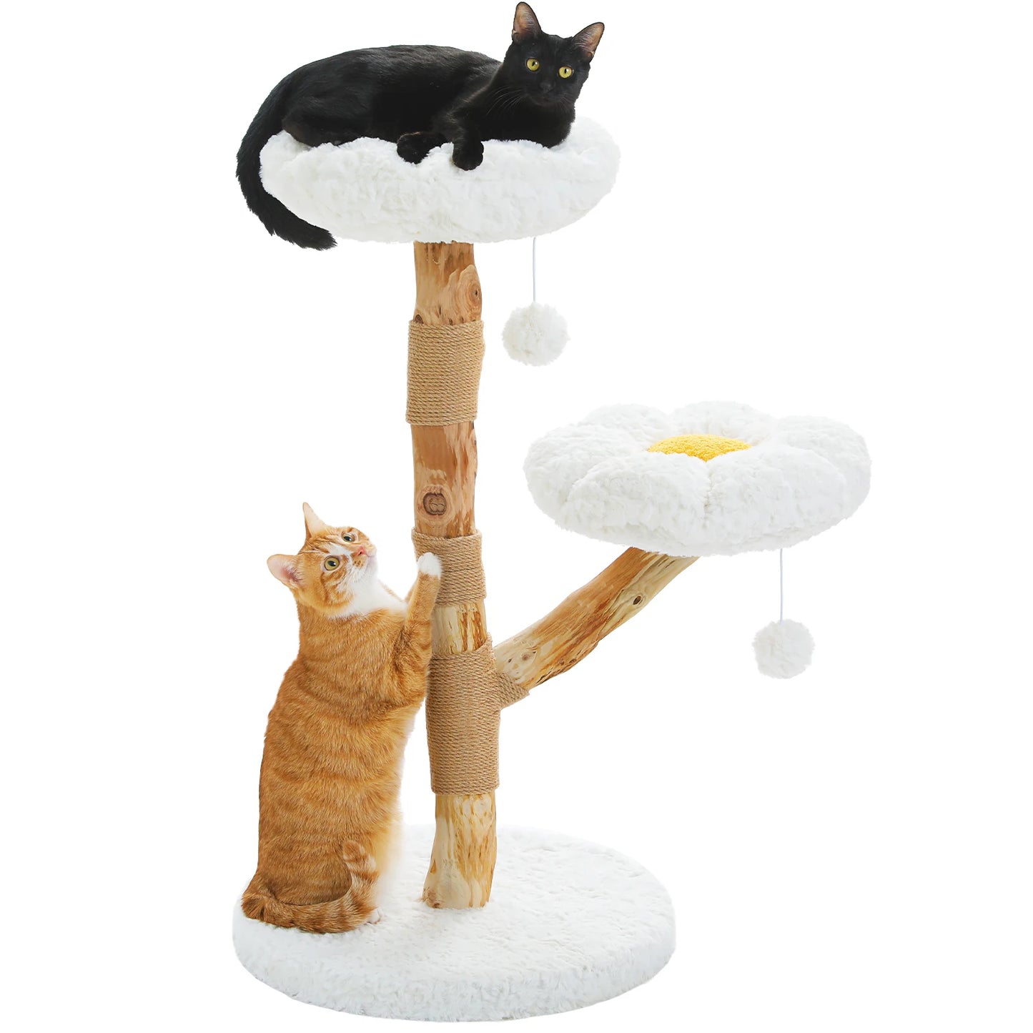 PAWZ Road Modern Cat Tree Tower With Wood Scratching Posts
