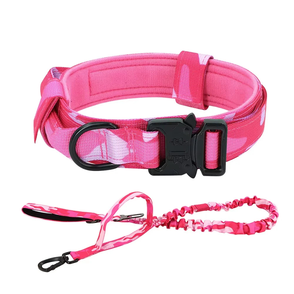 Adjustable Nylon Dog Training Collar And Leash With Handle