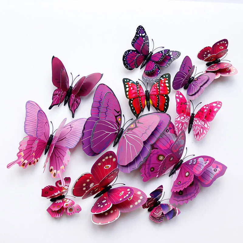 3D Butterfly Wall Stickers Set For Living Room Decor