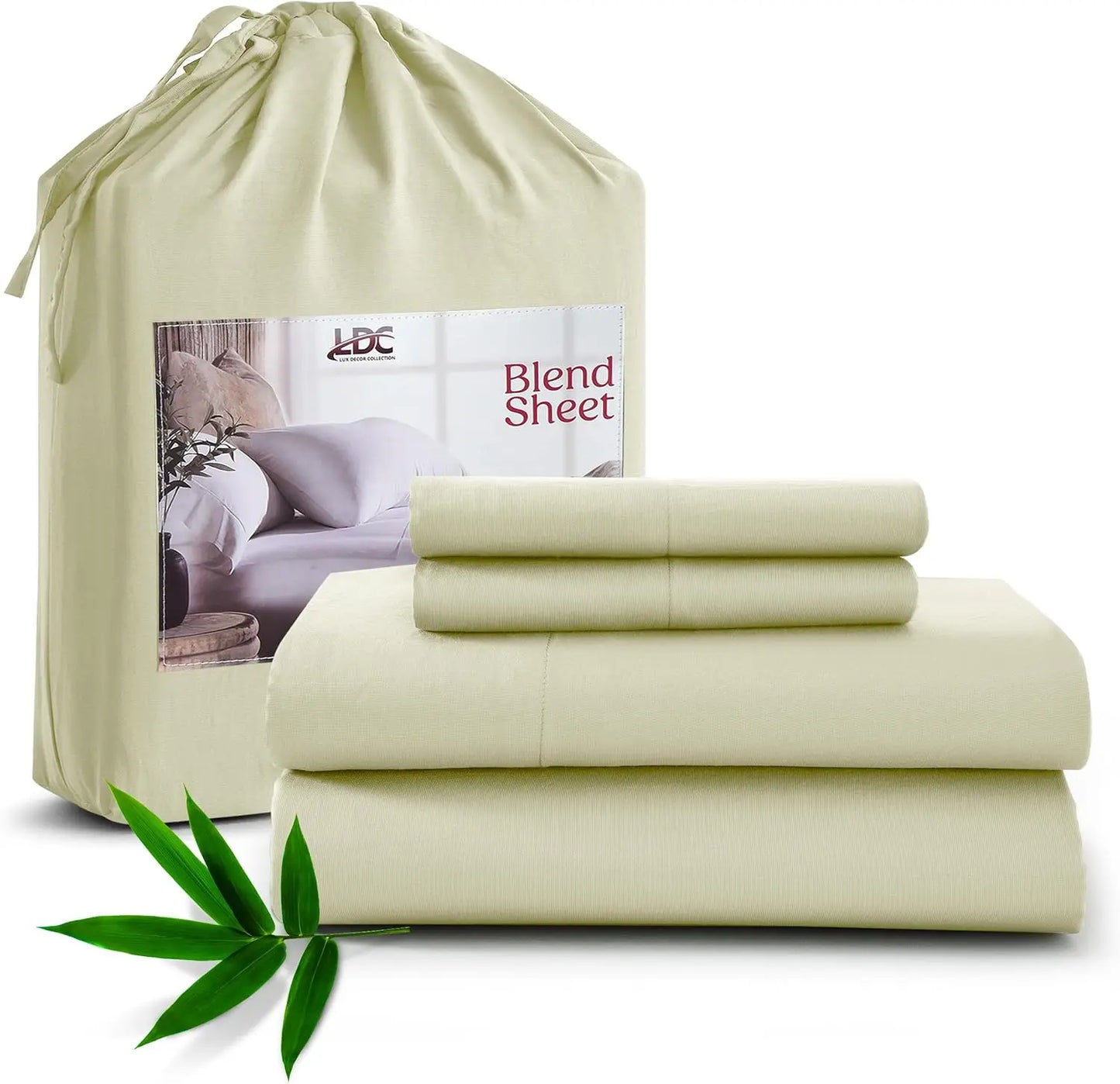 LDC Lux Decor Bamboo Rayon Bedsheet Set Silk Like Comfort