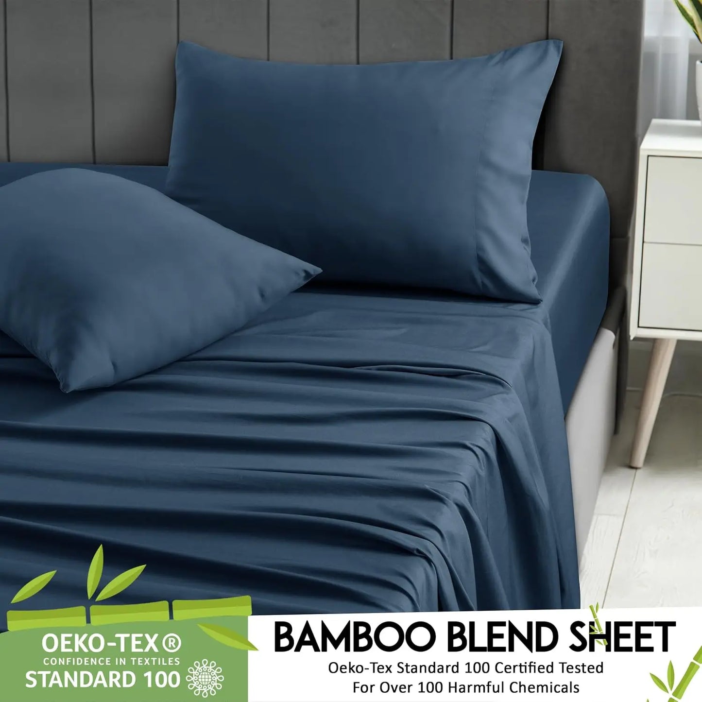 LDC Lux Decor Bamboo Rayon Bedsheet Set Silk Like Comfort