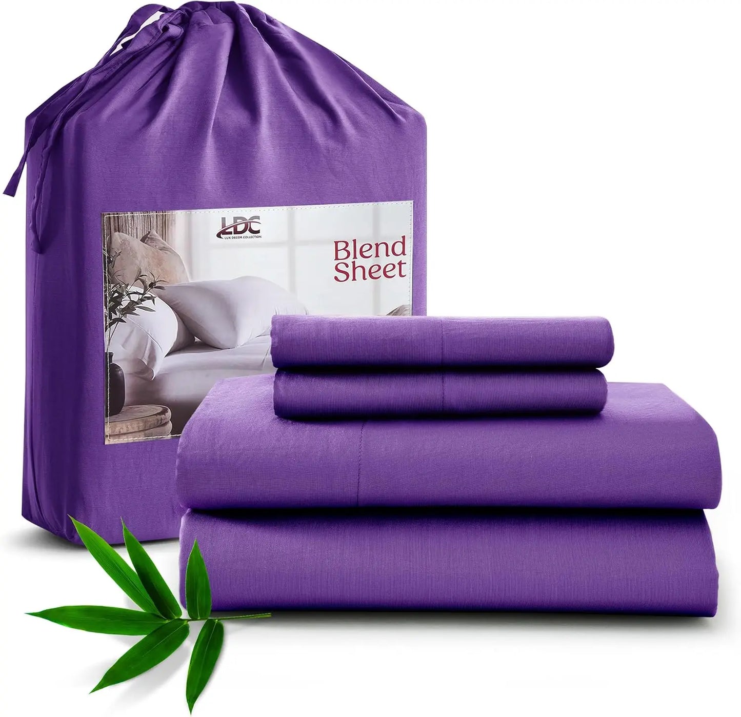 LDC Lux Decor Bamboo Rayon Bedsheet Set Silk Like Comfort