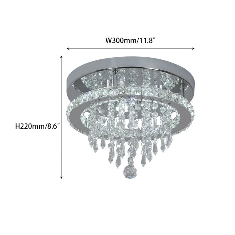 Vetrulus Crystal Led Ceiling Chandelier Light For Dining