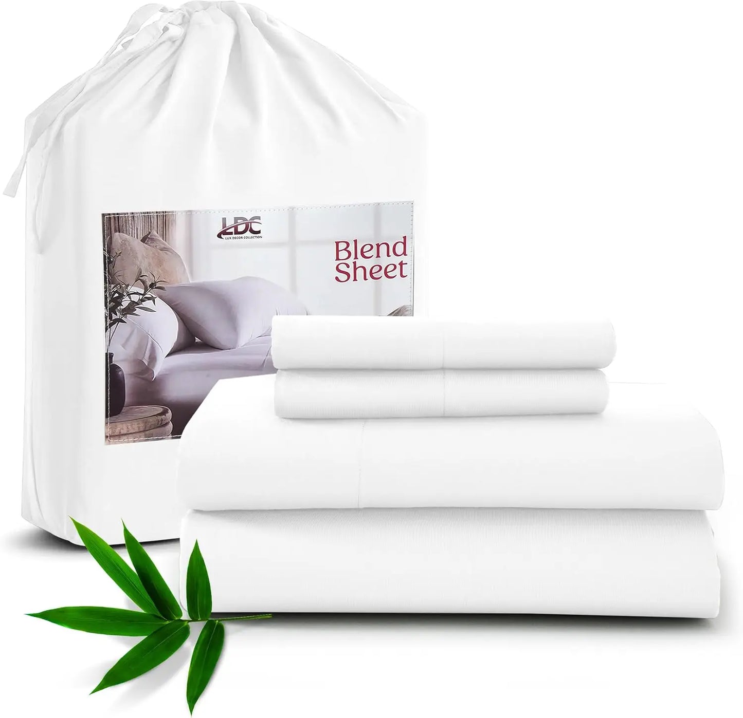 LDC Lux Decor Bamboo Rayon Bedsheet Set Silk Like Comfort