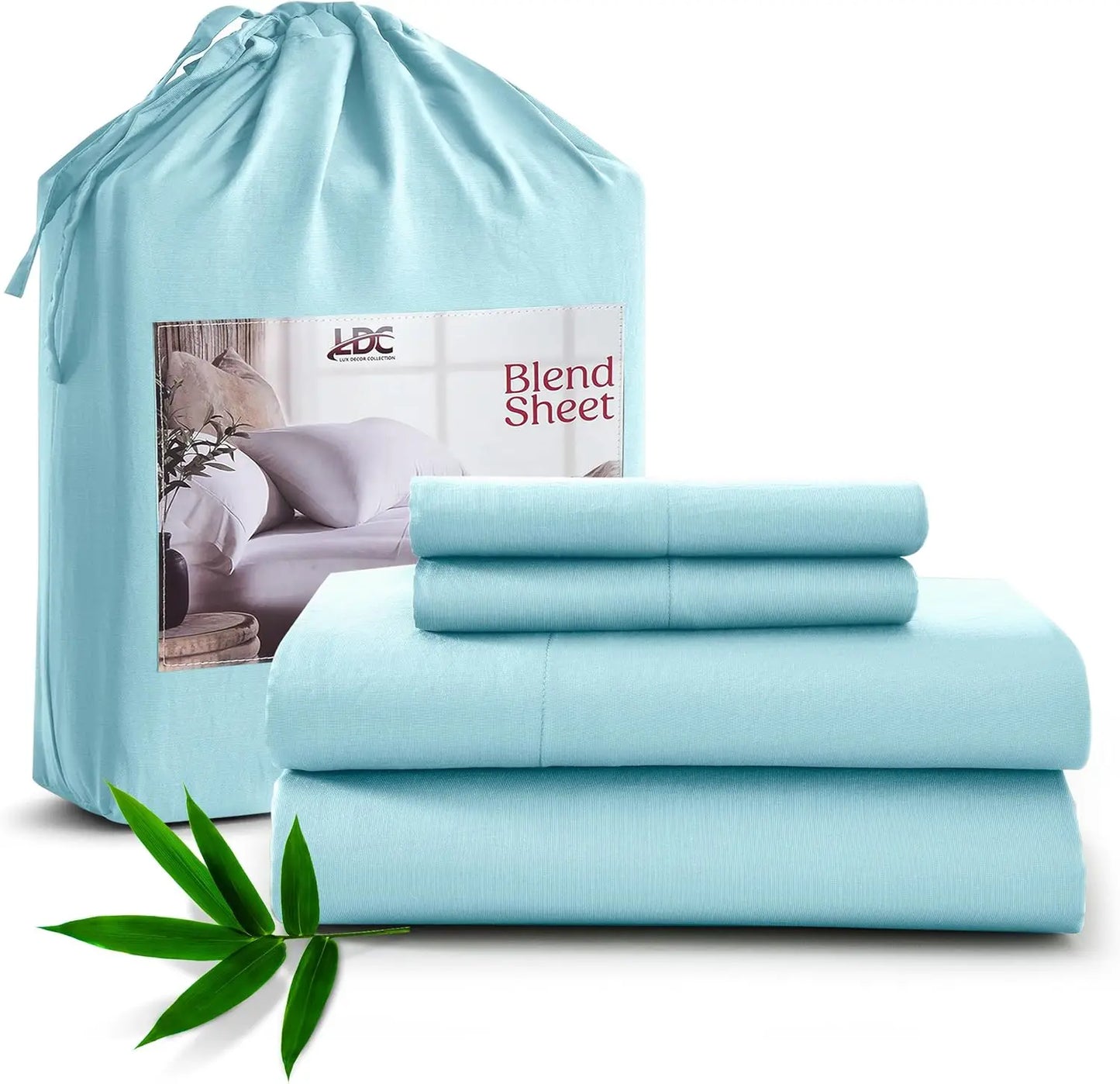 LDC Lux Decor Bamboo Rayon Bedsheet Set Silk Like Comfort
