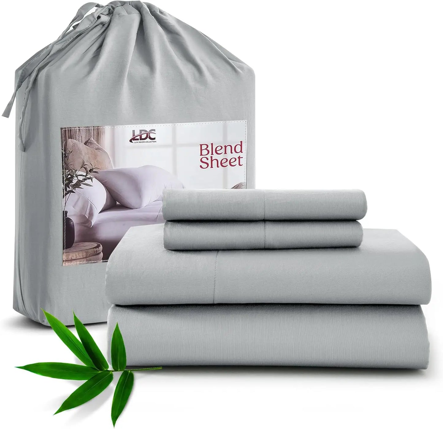 LDC Lux Decor Bamboo Rayon Bedsheet Set Silk Like Comfort