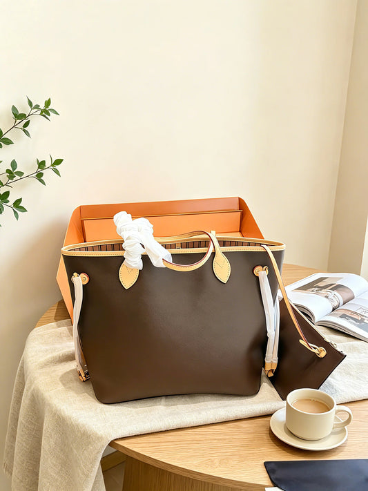 PVC Commuter Tote Bag Shoulder and Handbag for Daily Use