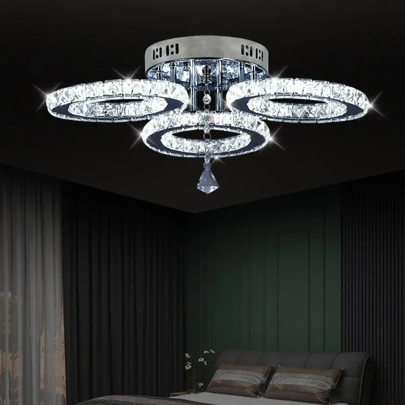 Vetrulus Crystal Led Ceiling Chandelier Light For Dining