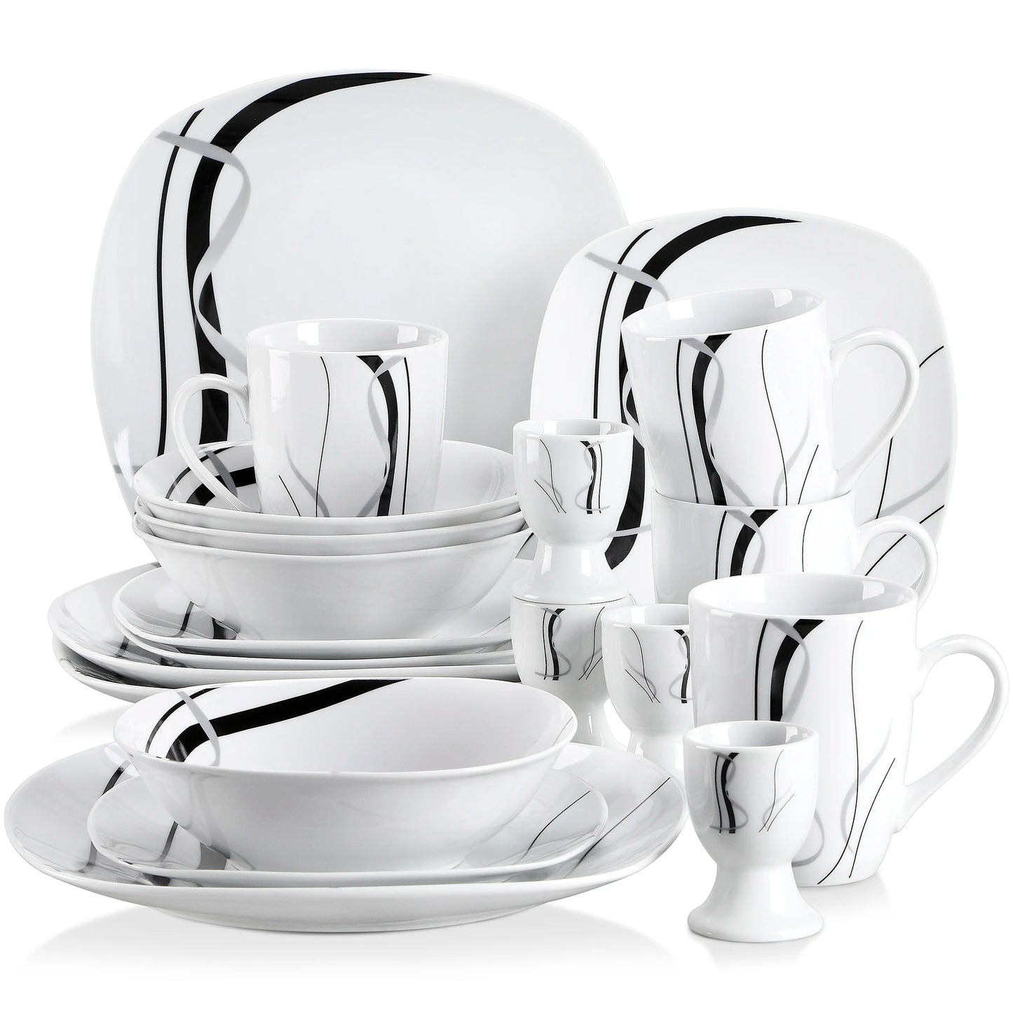 MALACASA Fiona Porcelain Dinnerware Set 20/40 Pieces
