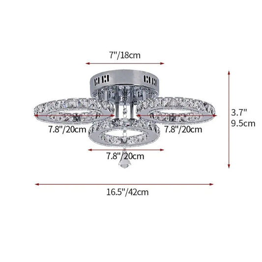 Vetrulus Crystal Led Ceiling Chandelier Light For Dining