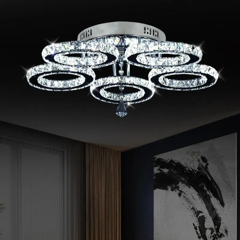 Vetrulus Crystal Led Ceiling Chandelier Light For Dining