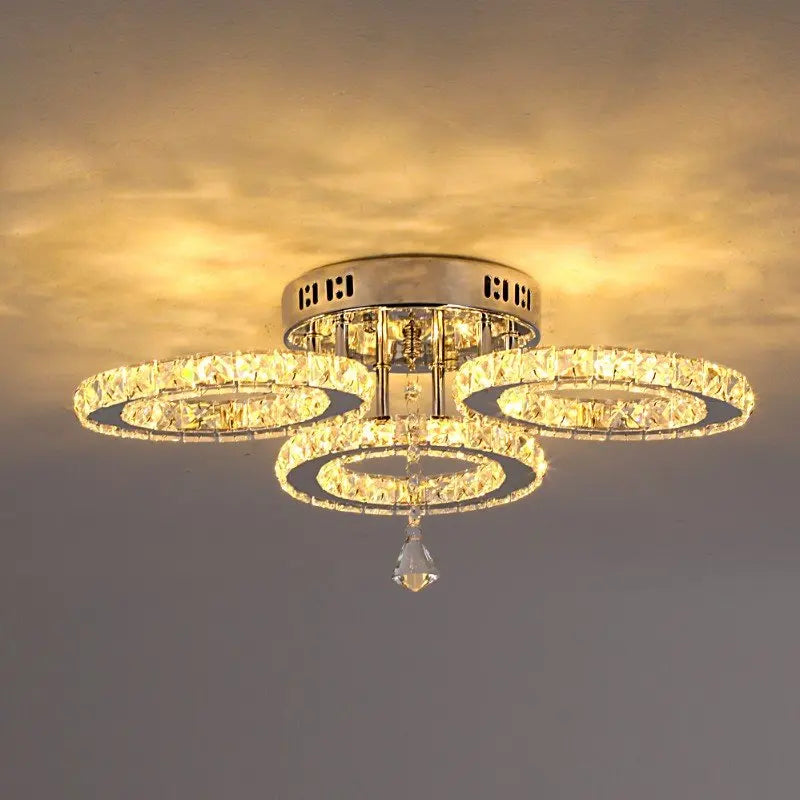 Vetrulus Crystal Led Ceiling Chandelier Light For Dining