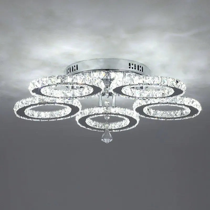 Vetrulus Crystal Led Ceiling Chandelier Light For Dining
