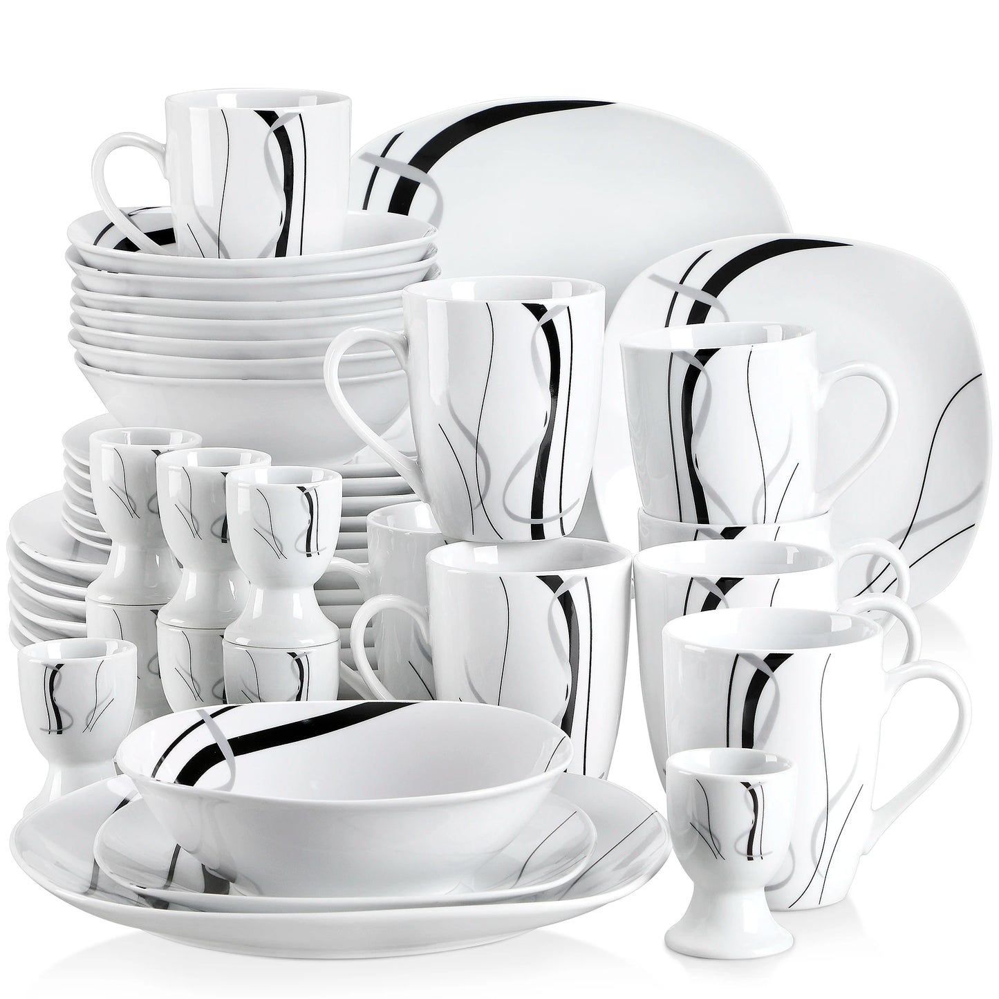 MALACASA Fiona Porcelain Dinnerware Set 20/40 Pieces