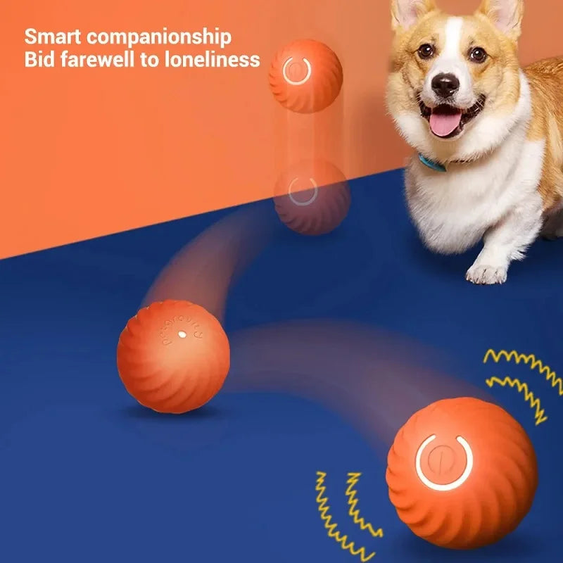 Dog Ball Toy USB Automatic Moving Bouncing Interactive Chew