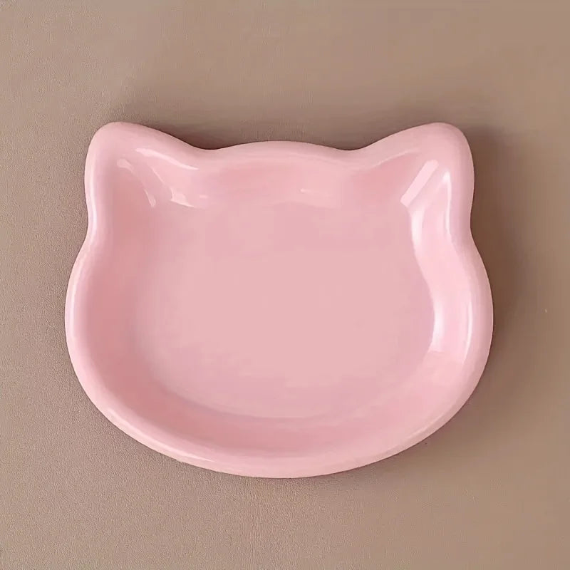 Cat Food Dish Premium Plastic Pet Bowl for Dwarf Cats
