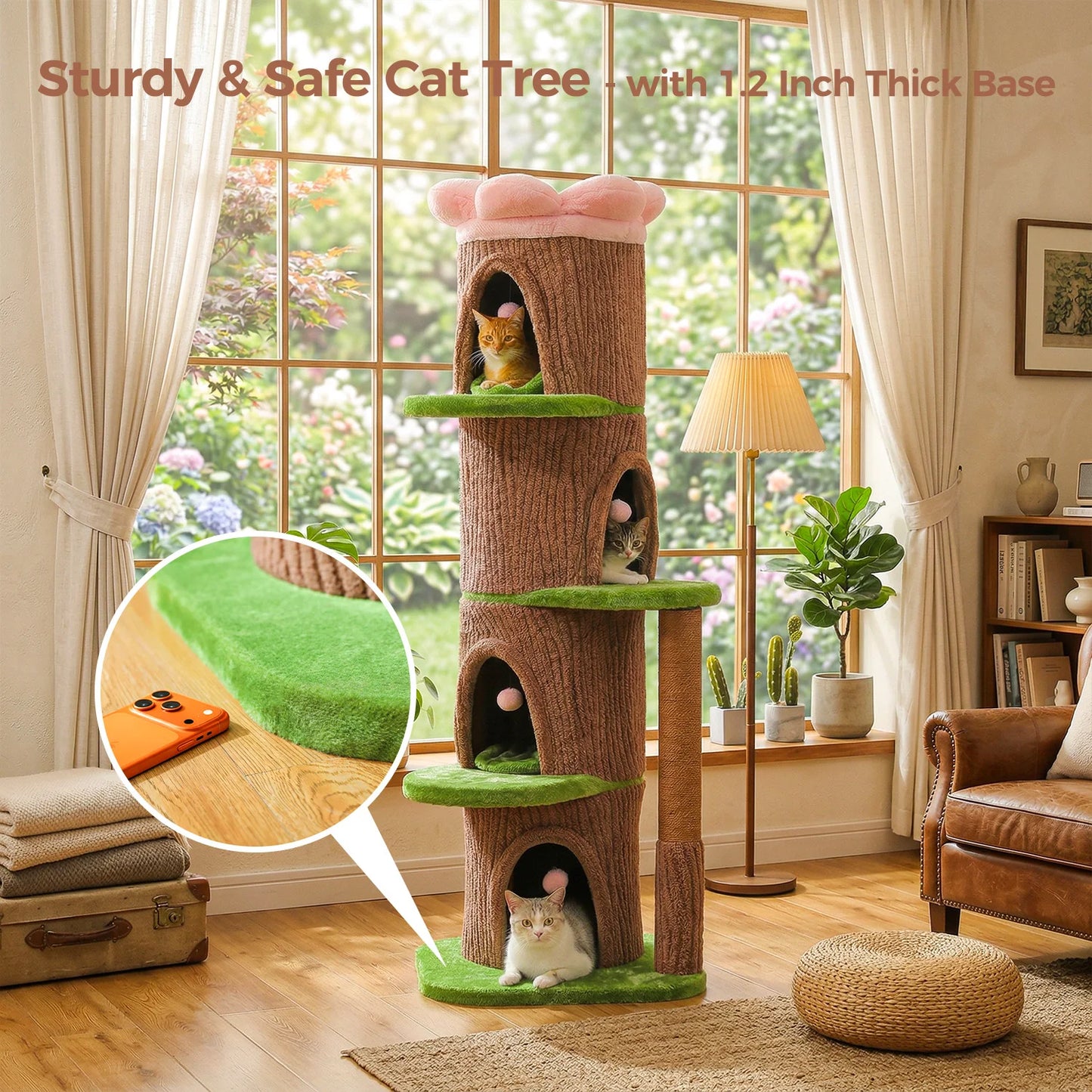 PAWZ Road Cat Tree Tower With Condos And Scratching Posts