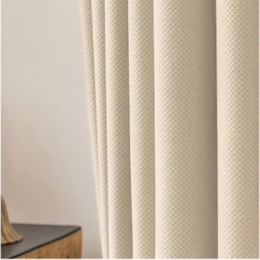 Custom Thickened Blackout Jacquard Curtains for Living Rooms