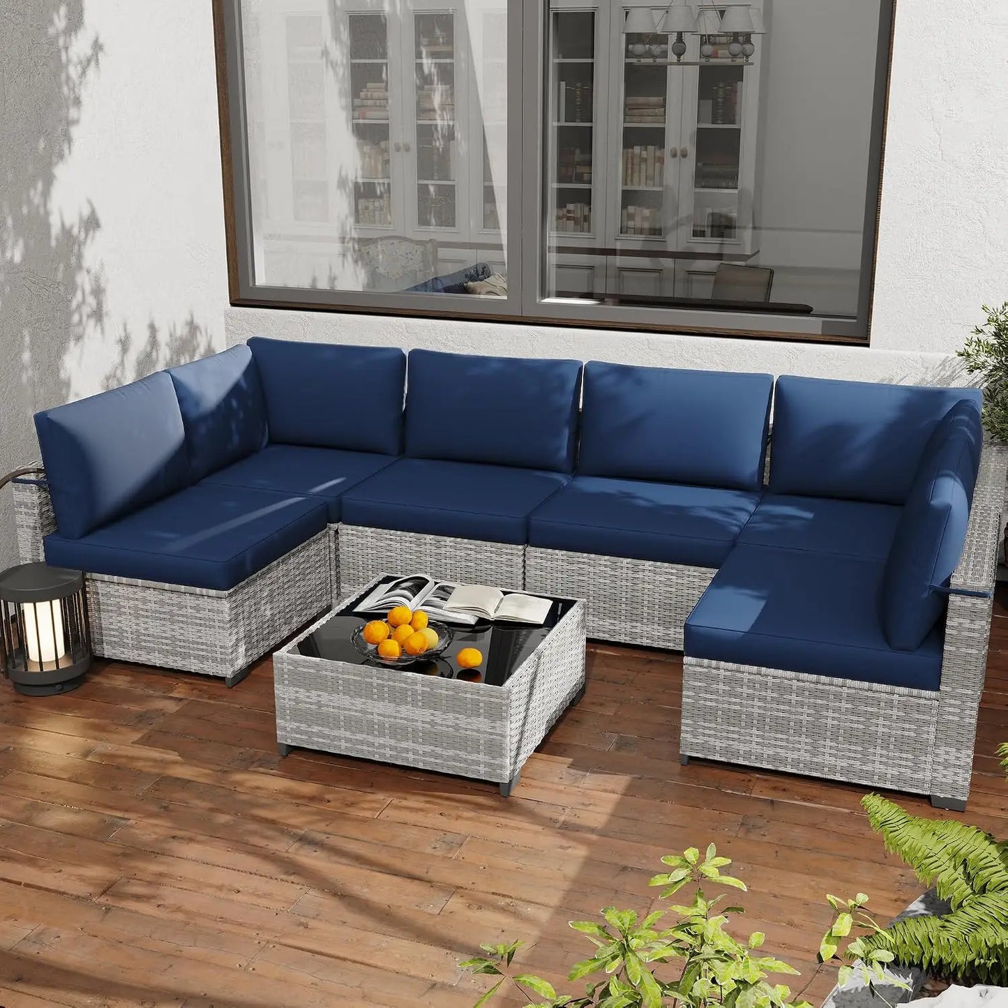 All Weather PE Rattan Modular Sectional Patio Set