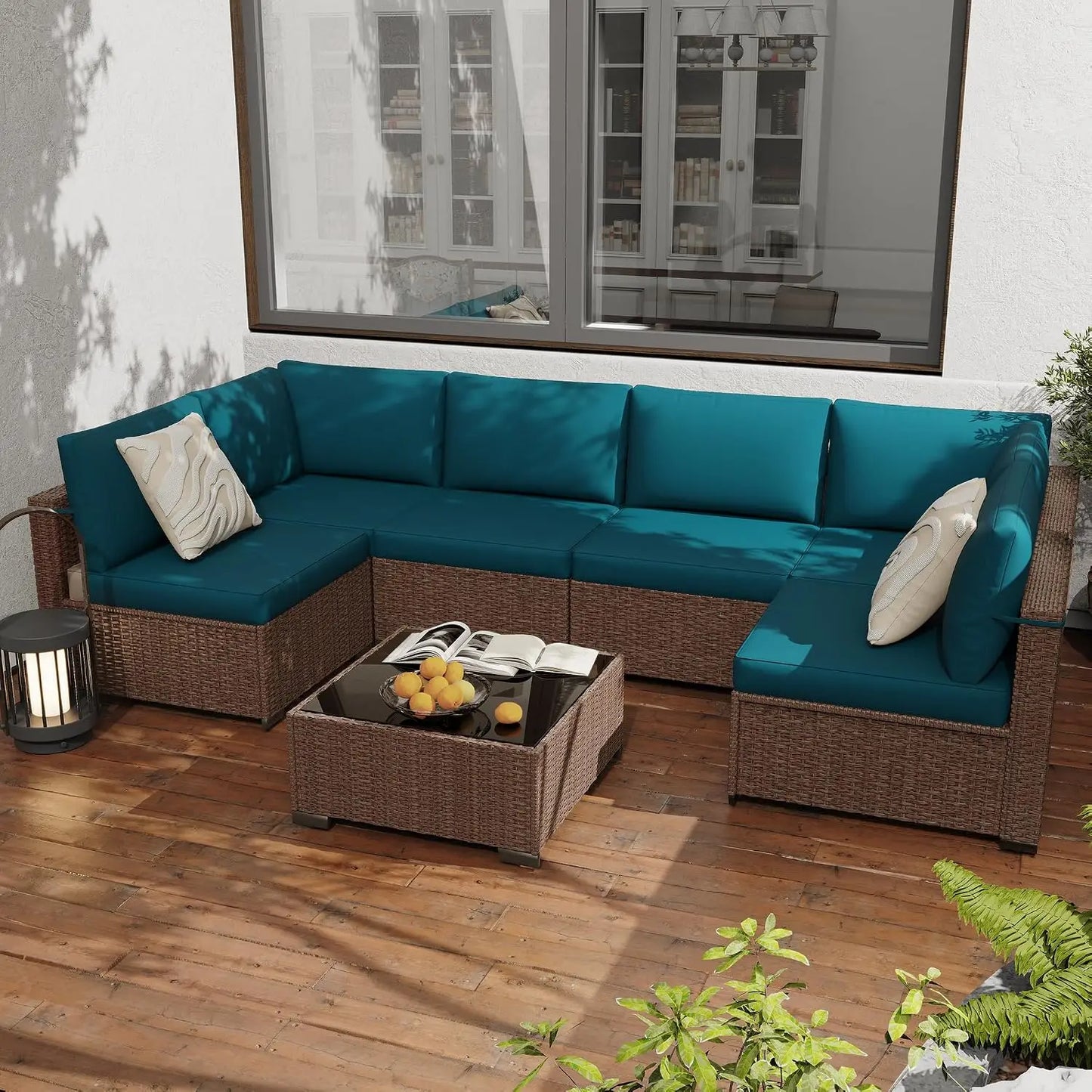 All Weather PE Rattan Modular Sectional Patio Set