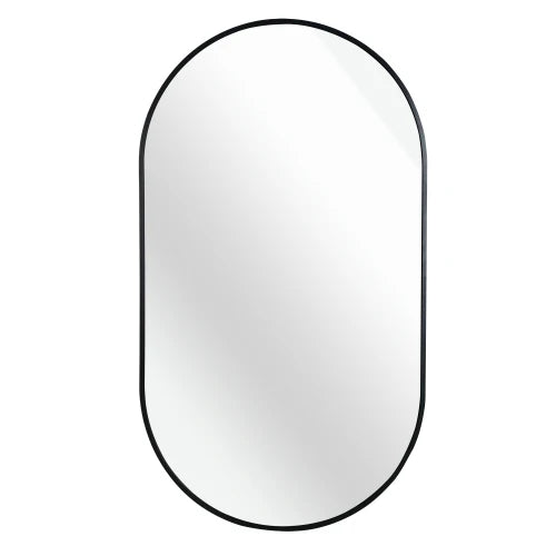 Oval Metal Vanity Mirror For Modern Bathroom Decor