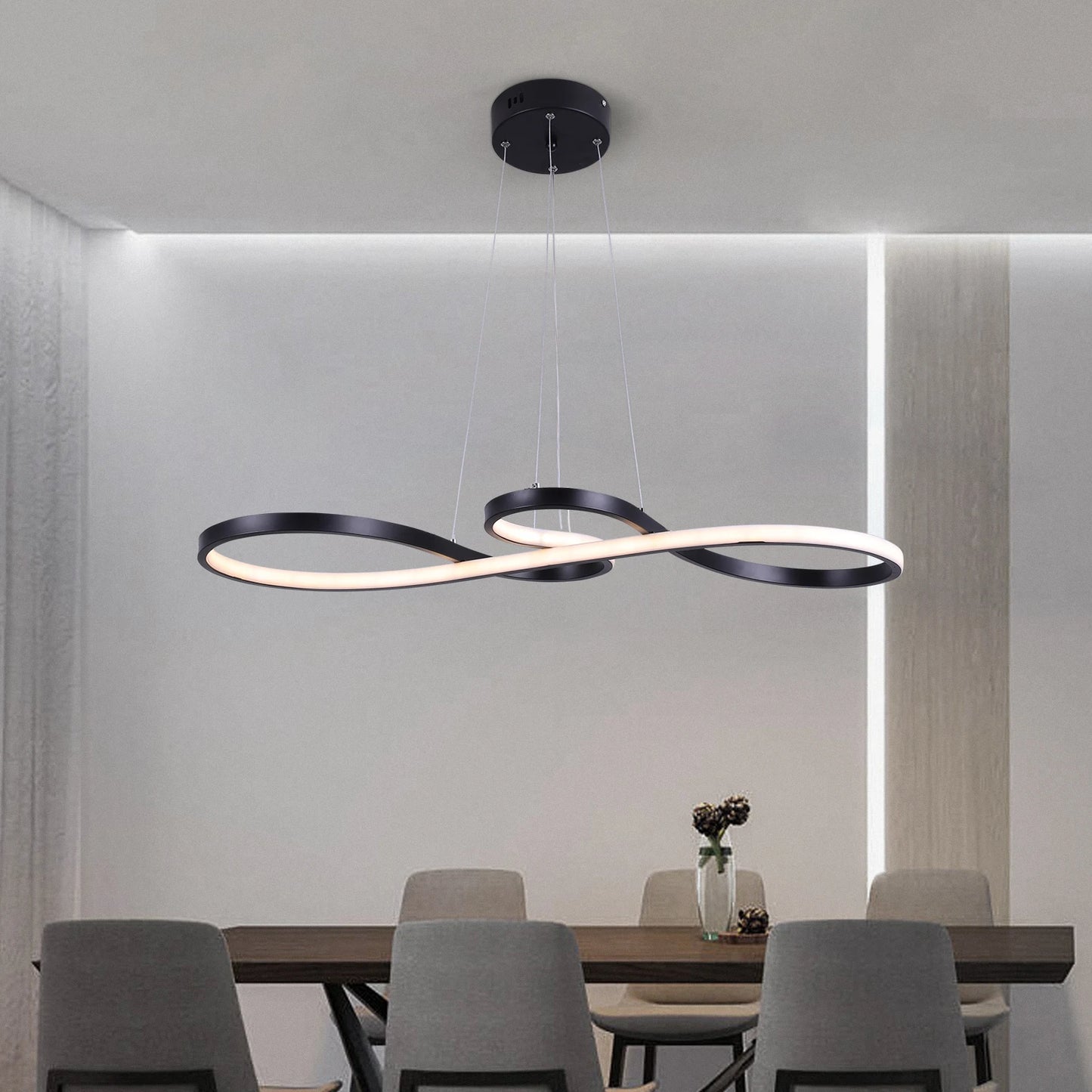 GreeLustr Acrylic Pendant Chandelier Dimmable LED Lamp