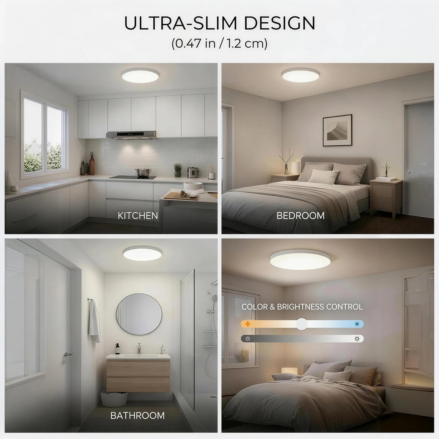Tuaaryii Smart RGB Ceiling Light With Dimmable 3000K-6500K