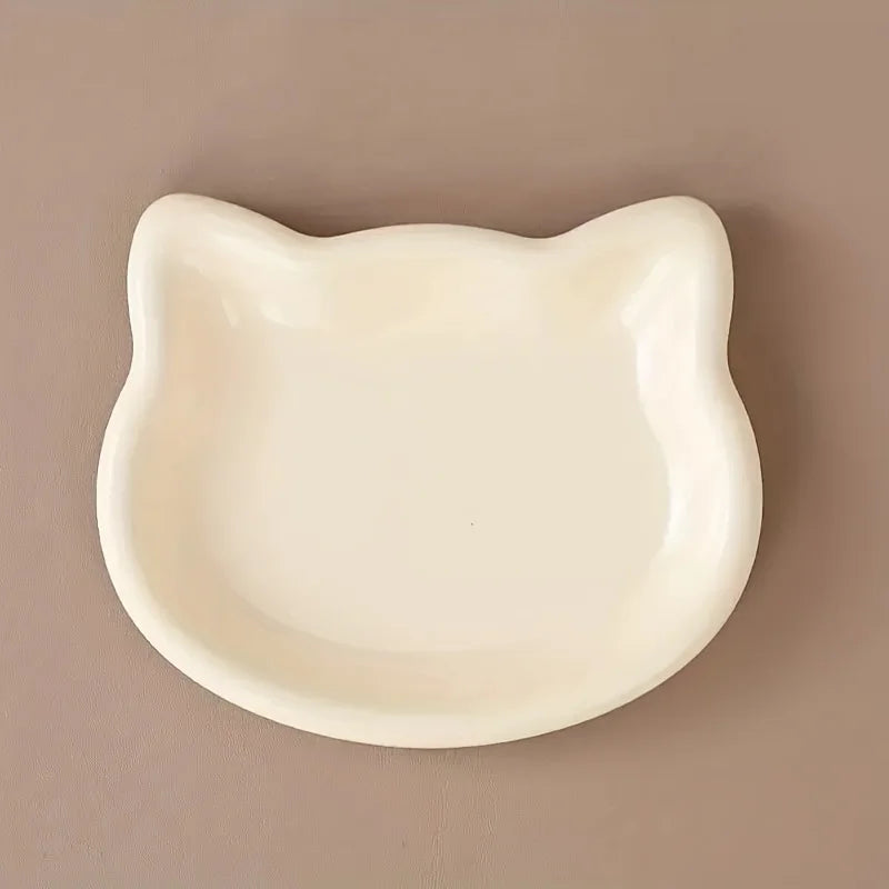 Cat Food Dish Premium Plastic Pet Bowl for Dwarf Cats