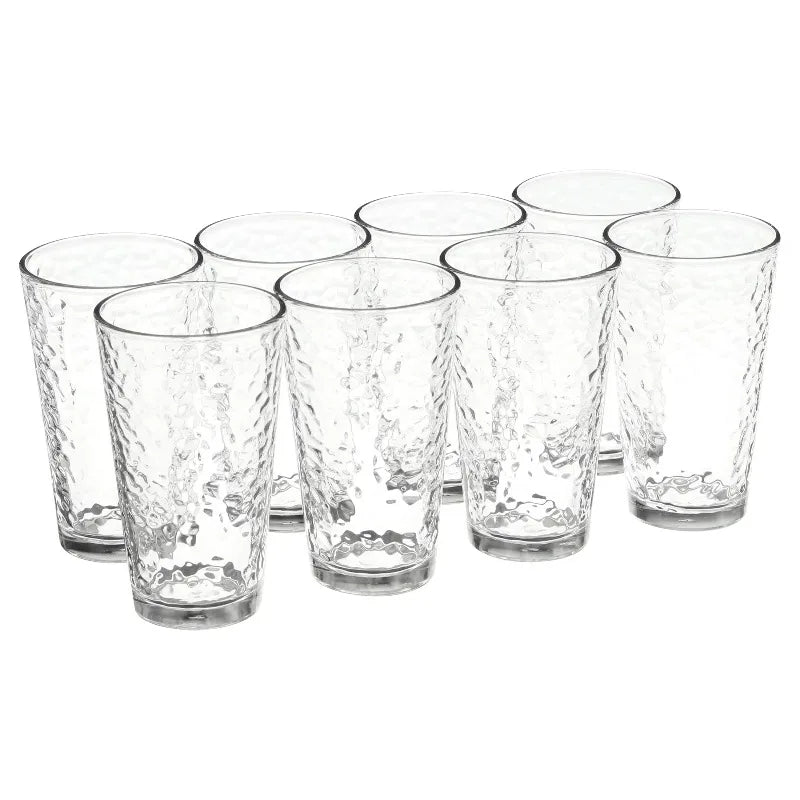 Vintage Frost Glass Drinkware Set 8 Piece