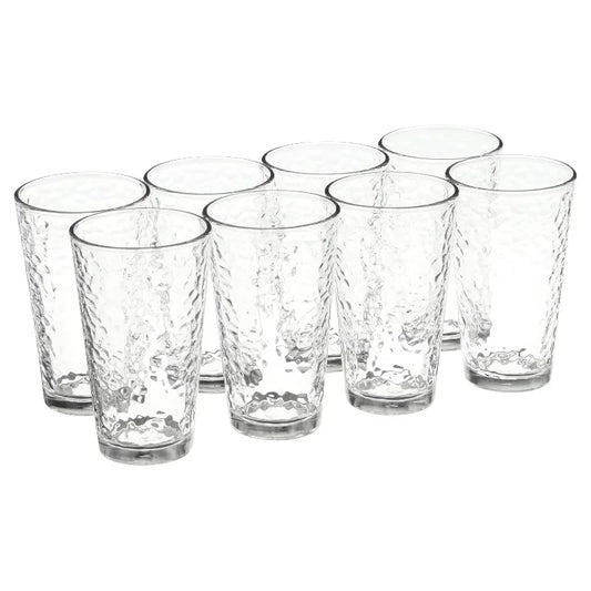 Vintage Frost Glass Drinkware Set 8 Piece