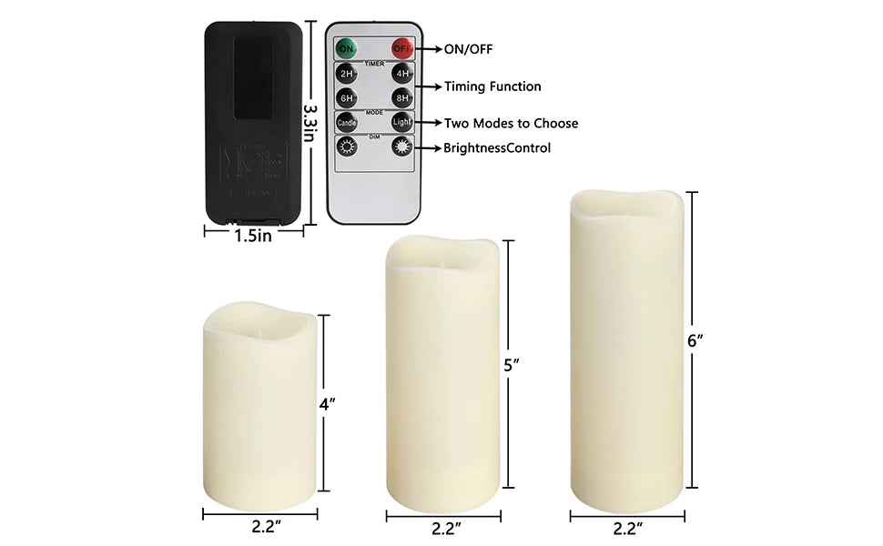 Waterproof Indoor Flameless LED Candles Set 24-144 Pieces