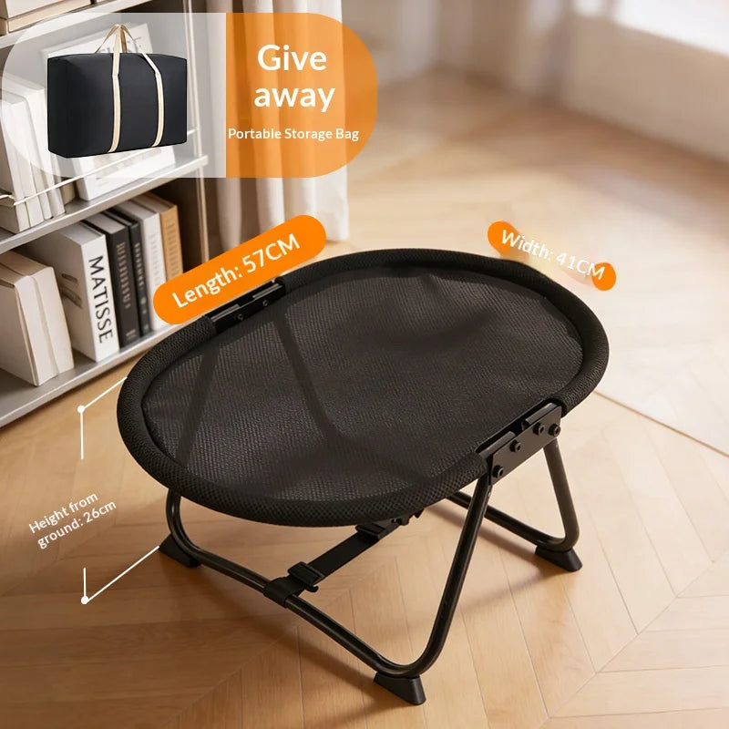 Elevated Folding Pet Bed With Breathable Mesh And Washable