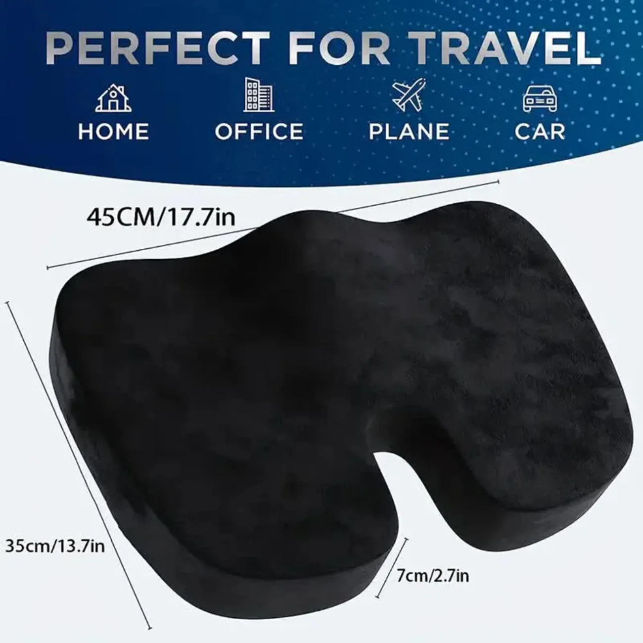DIAMRI CN Ergonomic Travel Seat Pillow U Shape Memory Foam