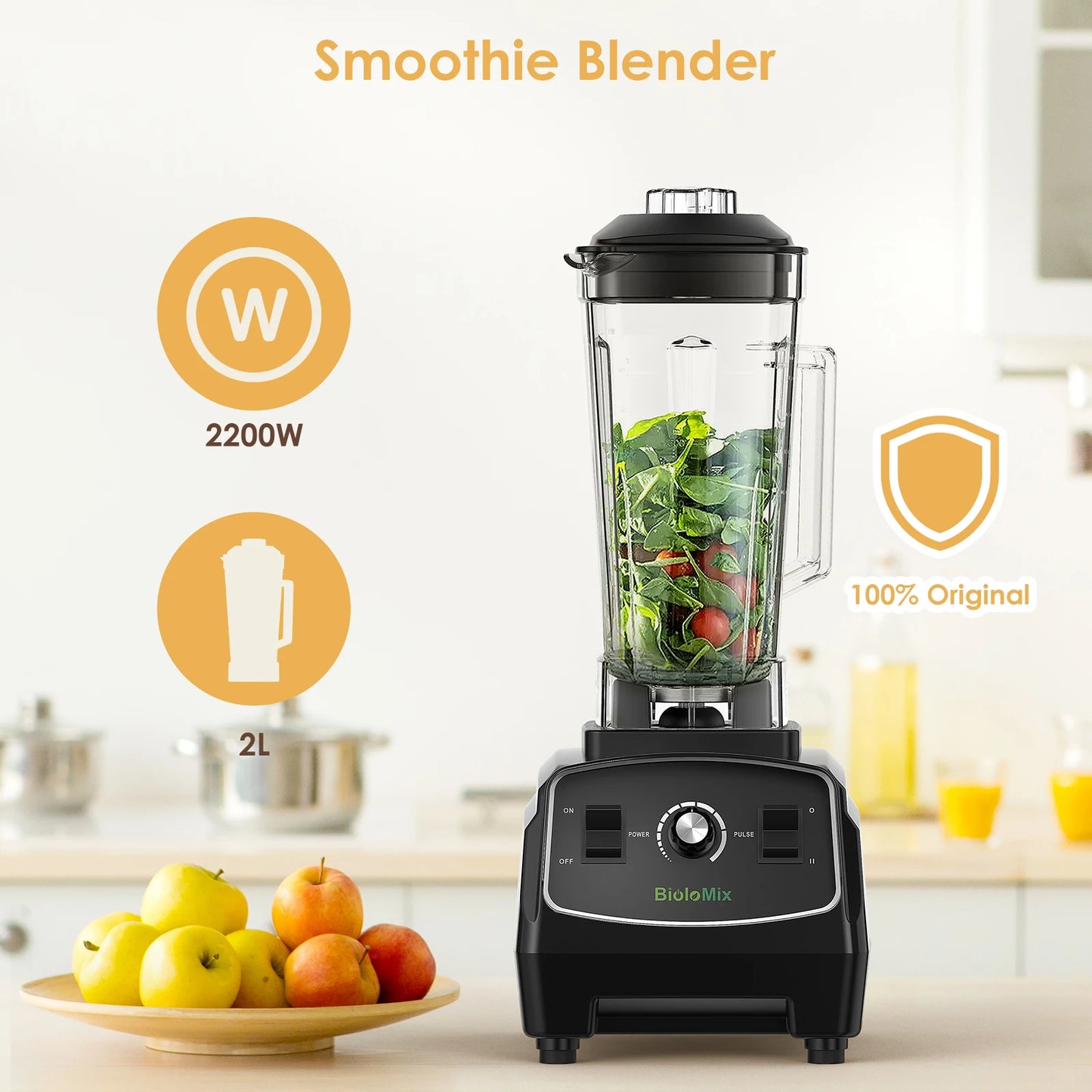 Biolomix Heavy Duty Blender Mixer Juicer Smoothies