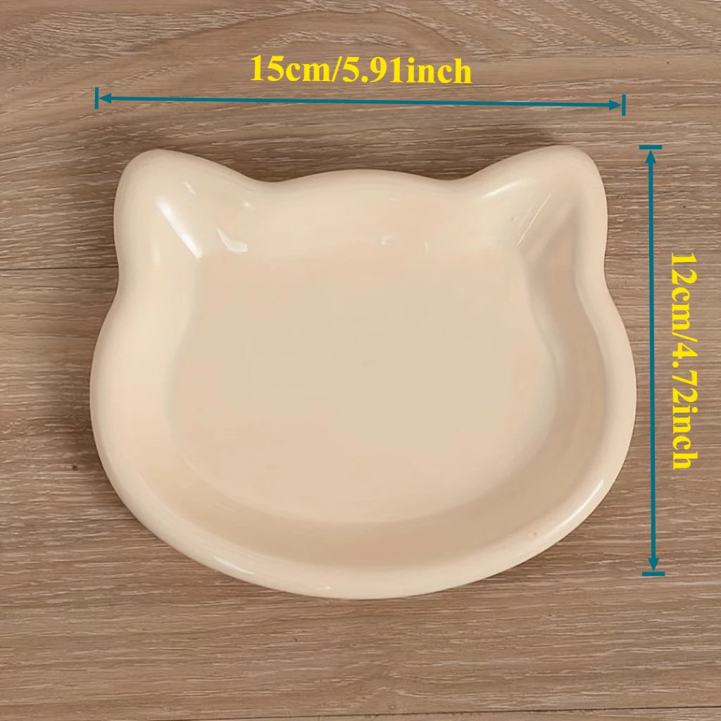 Cat Food Dish Premium Plastic Pet Bowl for Dwarf Cats