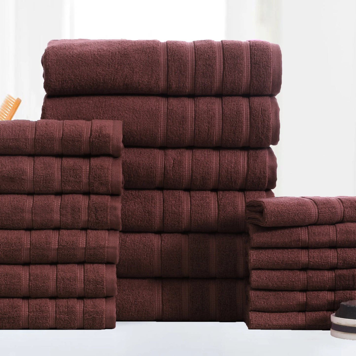 Zero Twist Egyptian Cotton Towel Set Ultra Soft Spa Quality