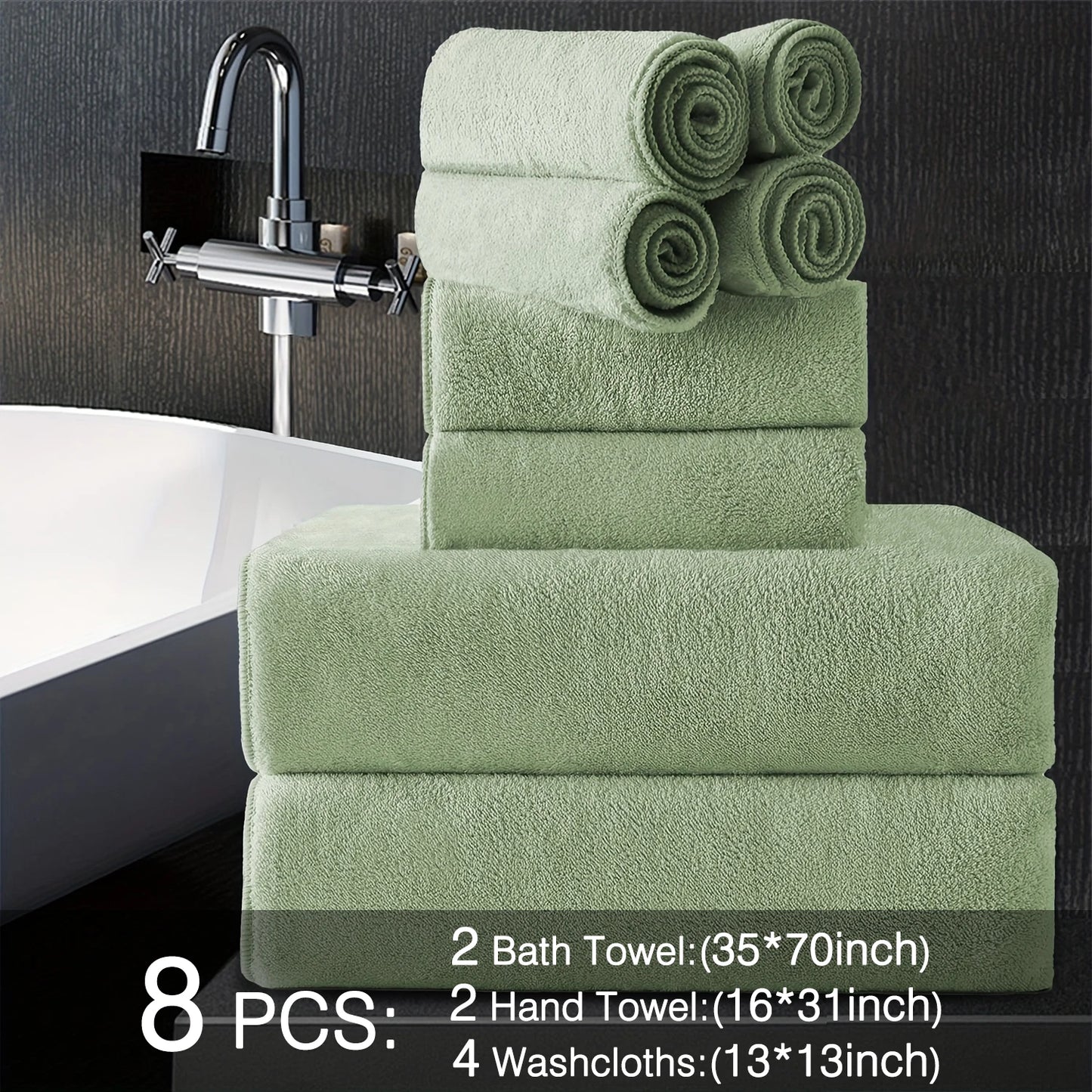 Belista Soft Absorbent Bath Towels Set Quick Dry