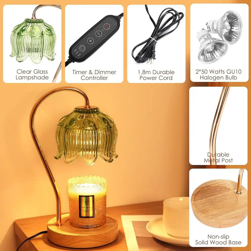 Candle Warmer Lamp With Timer And Dimmer For Jar Candles