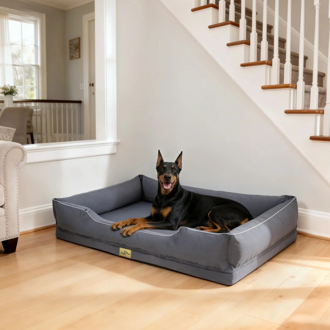 BORWART CN Orthopedic Dog Bed With Waterproof Bolster Sides