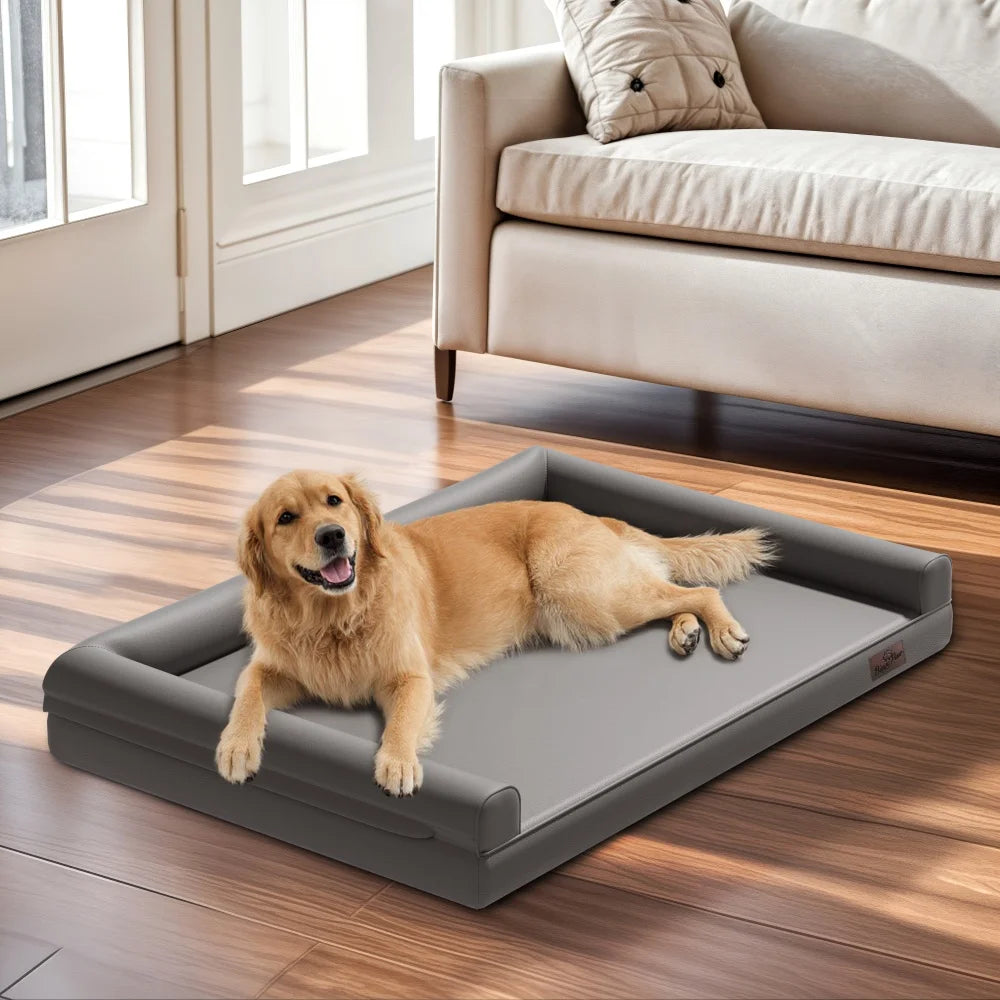 Borwart Orthopedic Dog Bed Bolster With Removable Cover