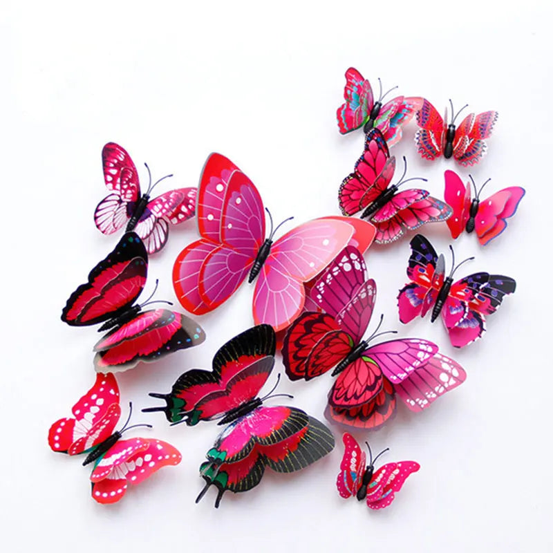 3D Butterfly Wall Stickers Set For Living Room Decor