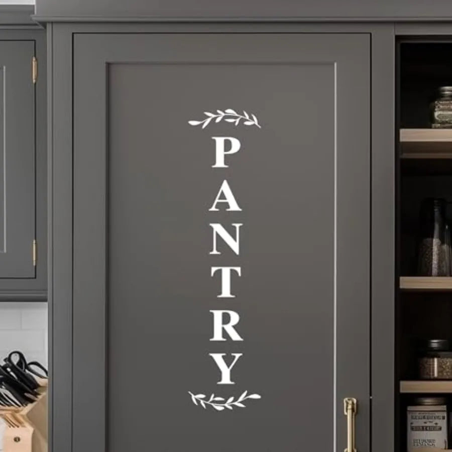 Pantry Door Decal Vinyl Kitchen Sticker Farmhouse Sign