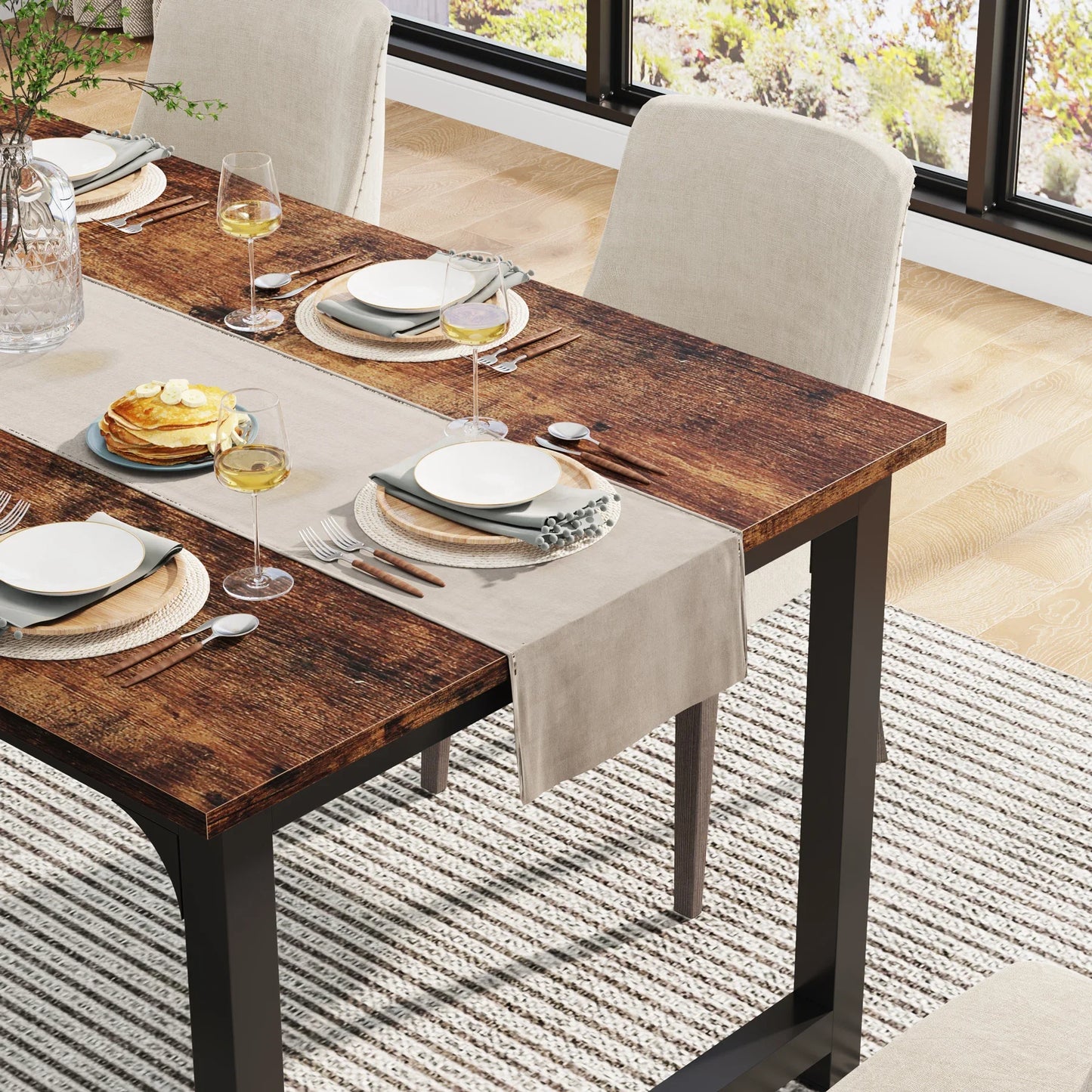 Tribesigns Industrial Dining Table For Kitchen