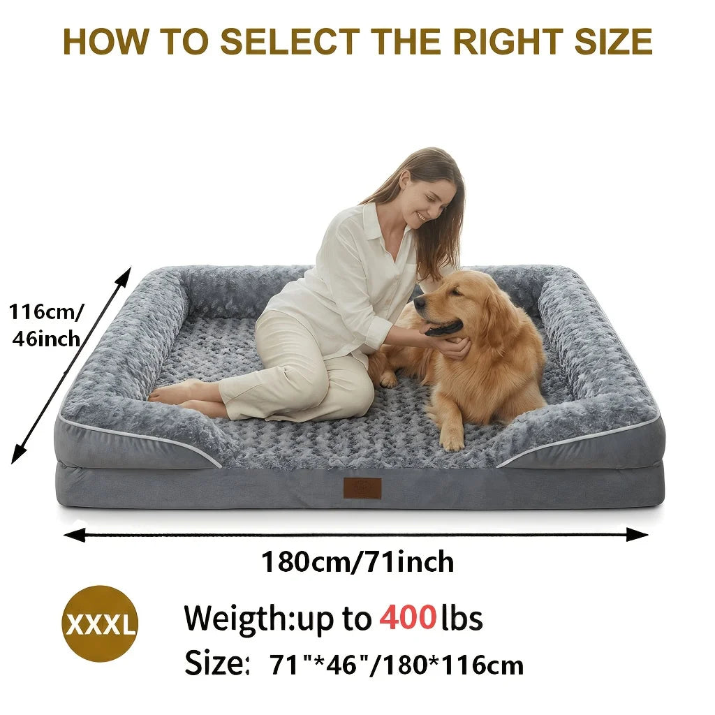 Dog Bed With Washable Removable Cover And Nonskid Bottom