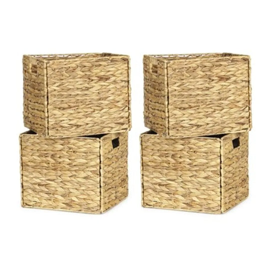 Water Hyacinth Storage Baskets With Handles Foldable
