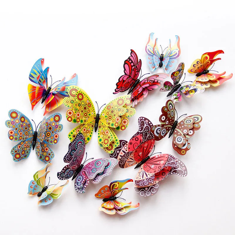 3D Butterfly Wall Stickers Set For Living Room Decor