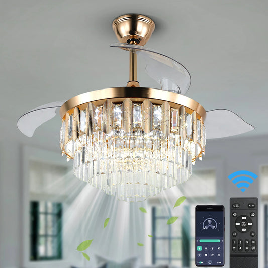 GreeLustr Modern Ceiling Fan With LED Light