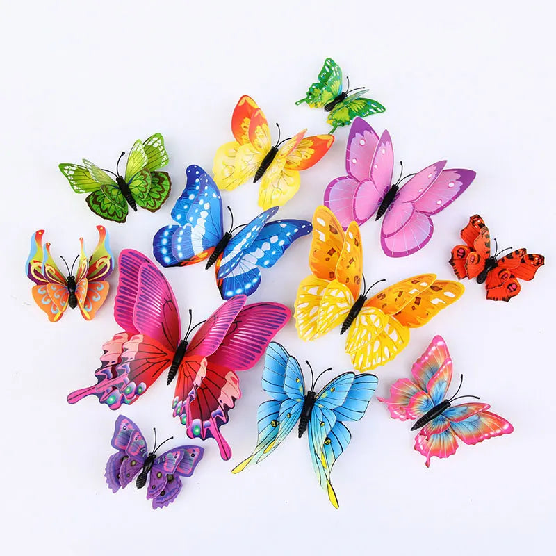 3D Butterfly Wall Stickers Set For Living Room Decor