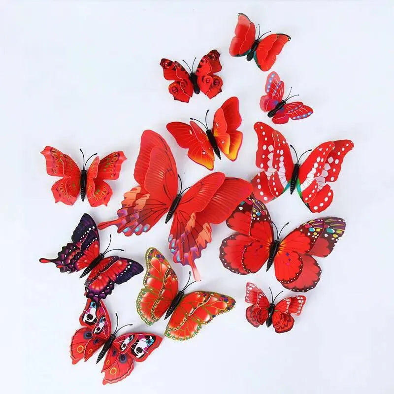 3D Butterfly Wall Stickers Set For Living Room Decor