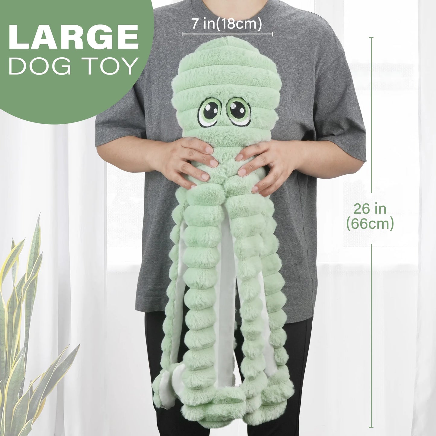Squeaky Plush Dog Toy for Interactive Chewing